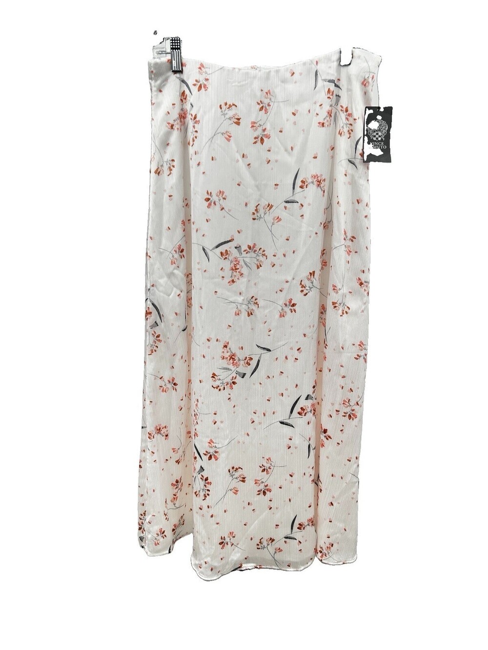 Vince Camuto Floral Print Midi Skirt New Ivory Size M